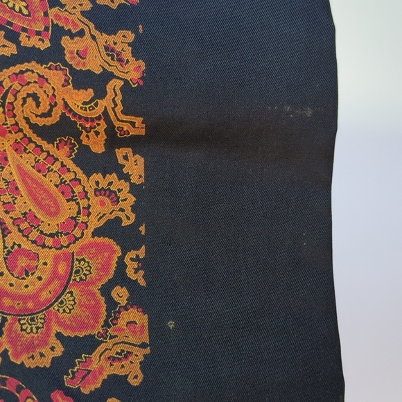 Jean Muir London Silk Dress Black & Paisley Print Size XS *Flaw* - Picture 16 of 17